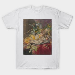 Vanitas Still Life with Oysters and Skull by Herman Henstenburgh T-Shirt